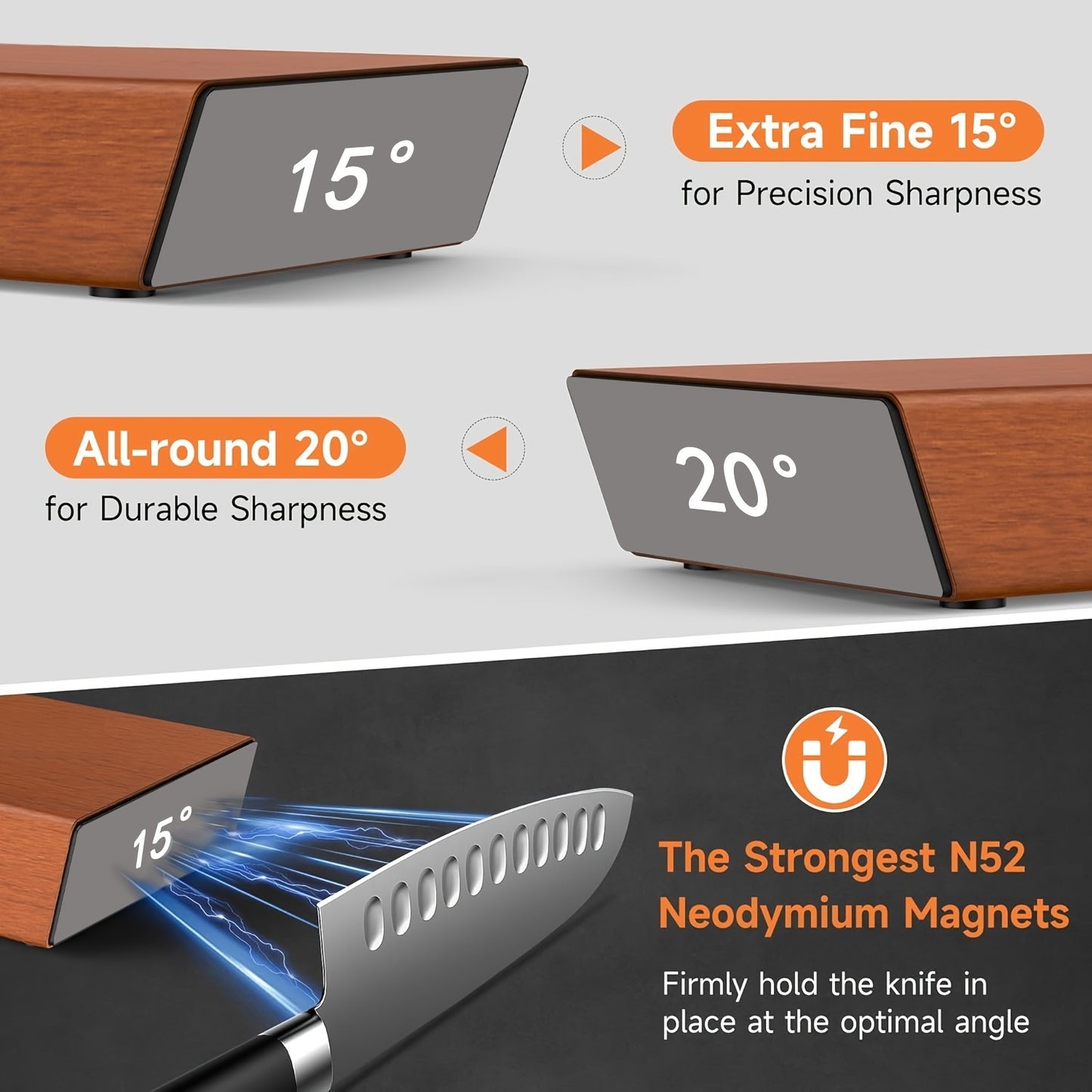 Rolling Knife Sharpener – Dual Diamond Grind Sharpener for Kitchen Knives | Aria Home