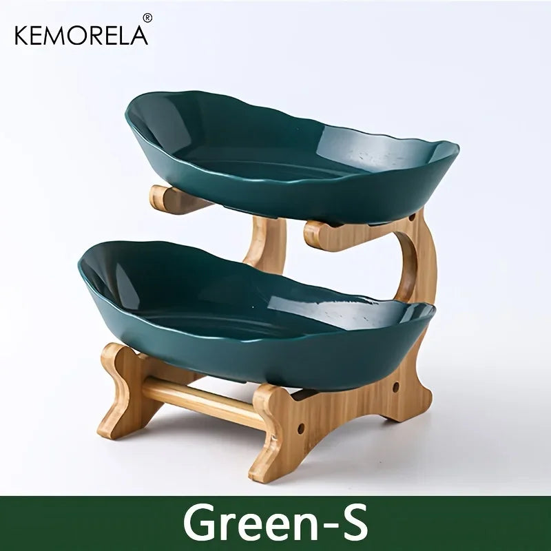 Multi-Layer Modern Wooden Dessert Plate