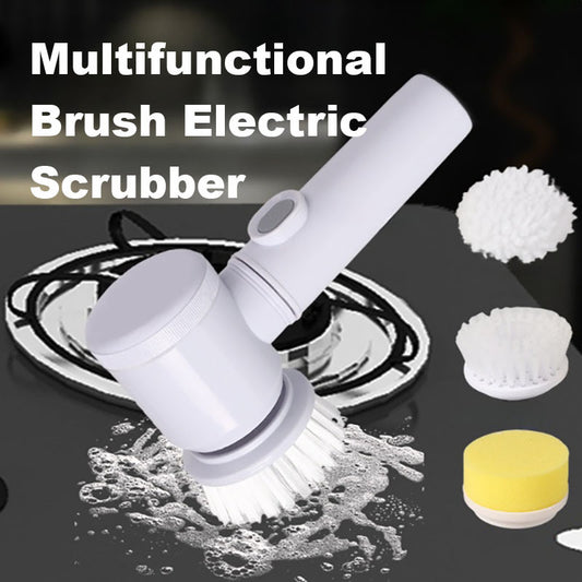 Rechargeable Electric Kitchen Scrubber – Multifunctional Brush for Dishes, Stovetop & Range Hood