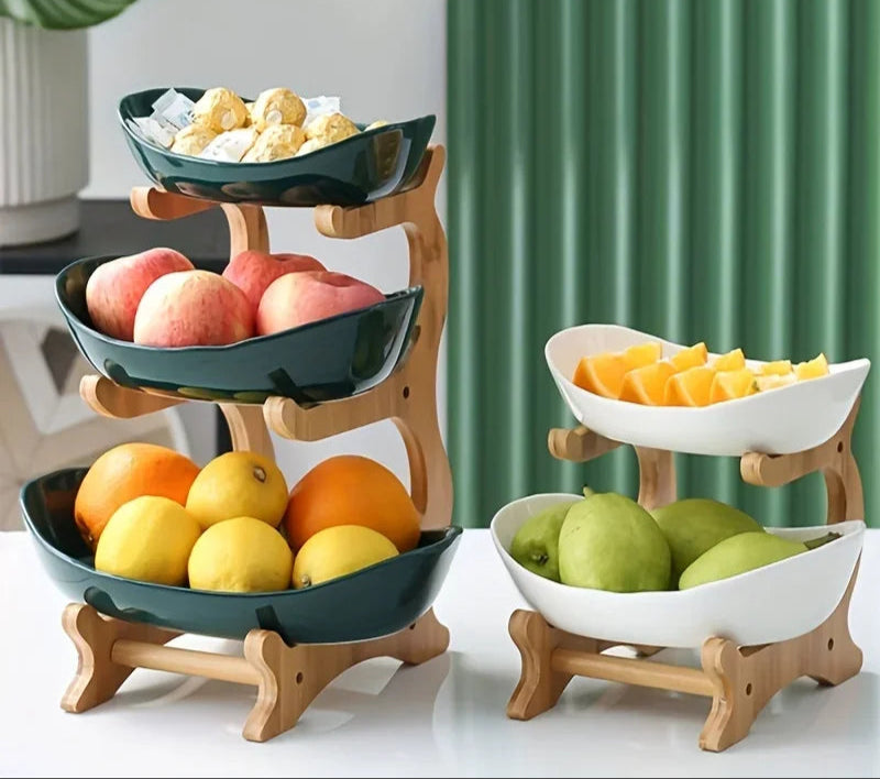 Multi-Layer Modern Wooden Dessert Plate