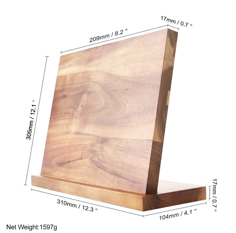 Magnetic Wooden Knife Holder | Aria Home Modern Kitchen Organizer