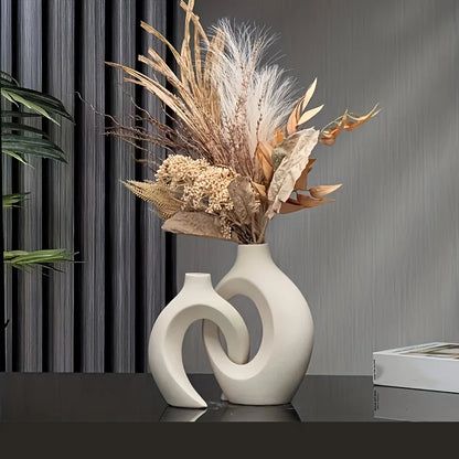 Hollow Nordic Modern Ceramic Vase Set 