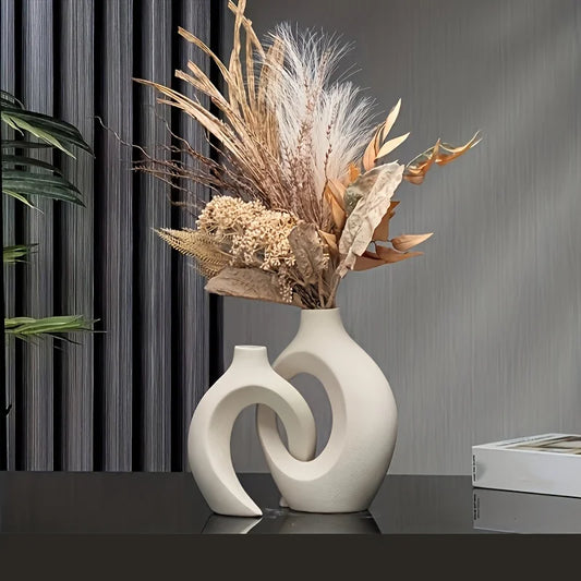 Hollow Nordic Modern Ceramic Vase Set 