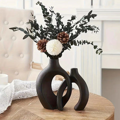 Hollow Nordic Modern Ceramic Vase Set 