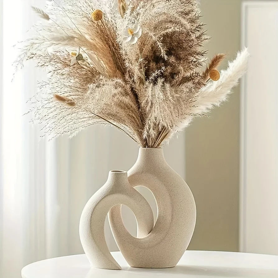 Hollow Nordic Modern Ceramic Vase Set 