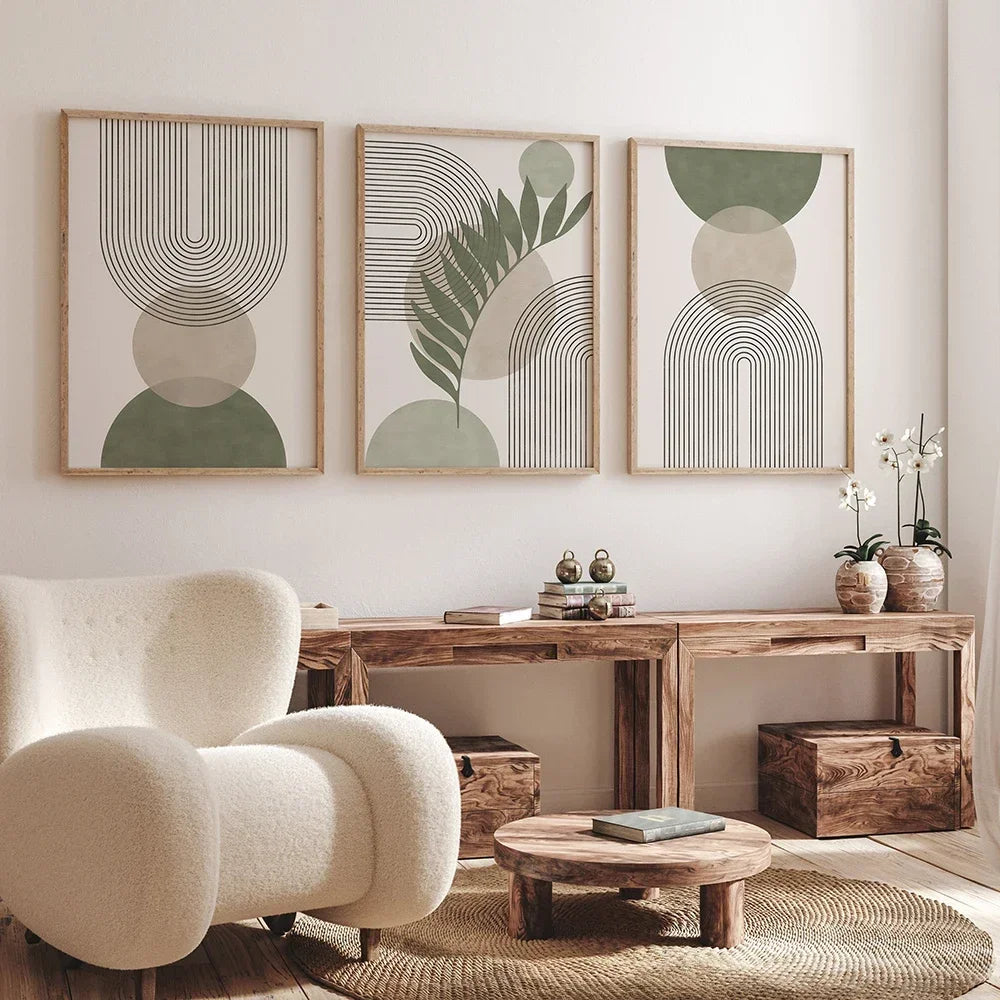 Nordic Sage Green Botanical Posters