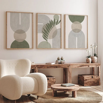 Nordic Sage Green Botanical Posters