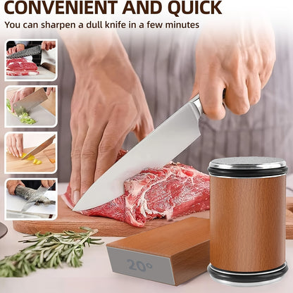 Rolling Knife Sharpener – Dual Diamond Grind Sharpener for Kitchen Knives | Aria Home