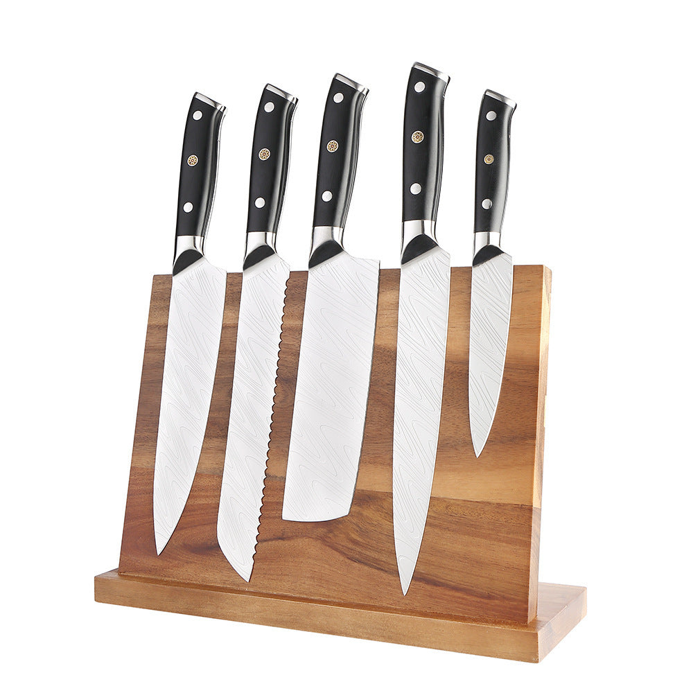 Magnetic Wooden Knife Holder | Aria Home Modern Kitchen Organizer